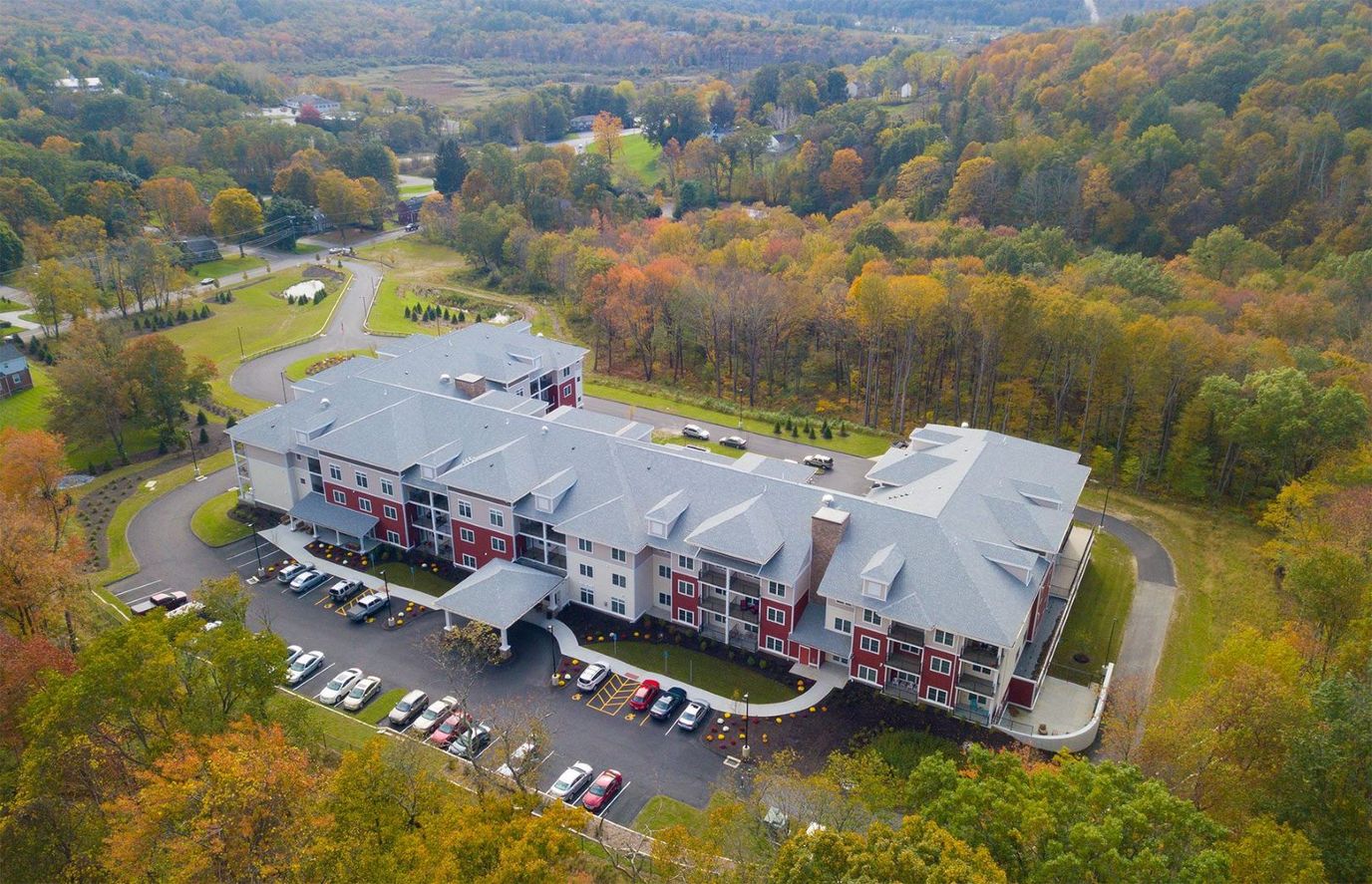 Aerial view of the Keystone Place at Newbury Brook facility