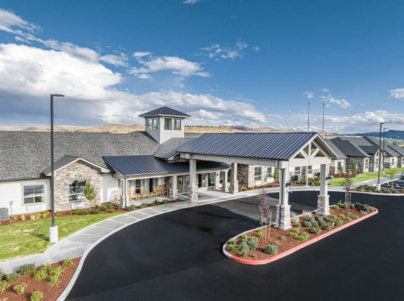 Exterior view of Kiley Ranch Senior Living facility entrance