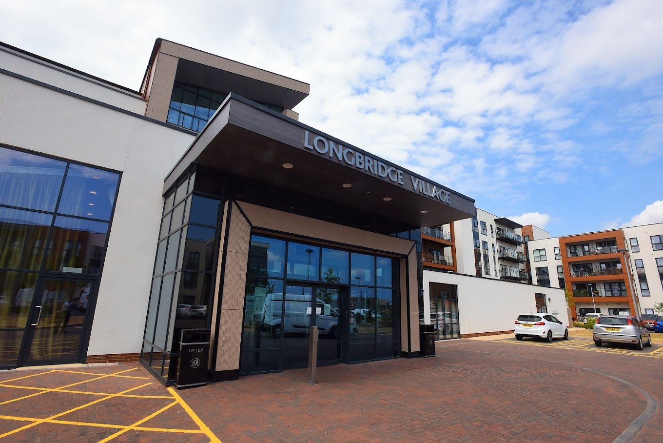 Exterior view of Longbridge Village entrance