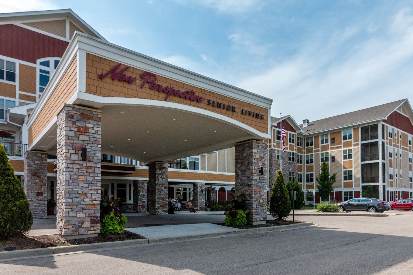 Entrance of New Perspective Senior Living facility