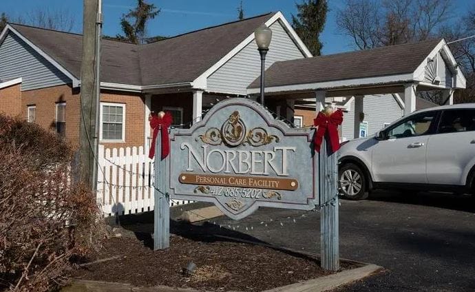 Signage outside Norbert Personal Care Facility