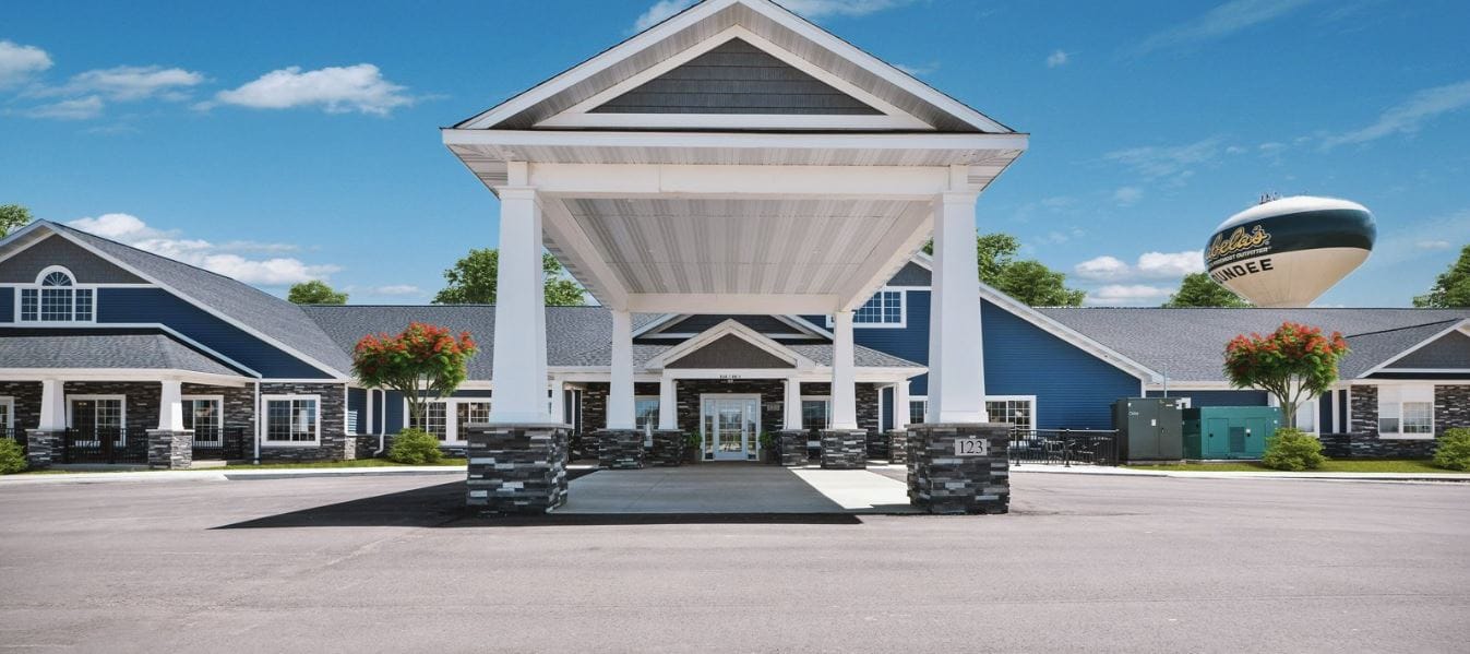Exterior view of Provision Living at Canton entrance