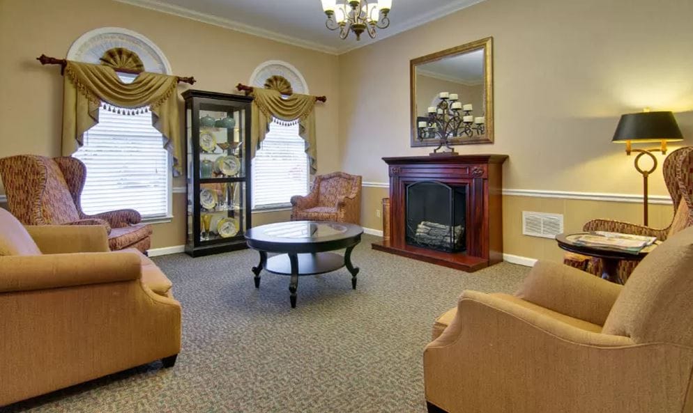 Cozy common area with comfortable seating and decor