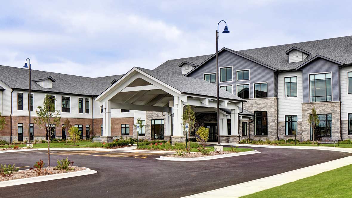 Exterior view of StoryPoint Bolingbrook entrance
