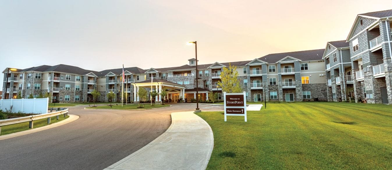 Front view of StoryPoint Union assisted living facility