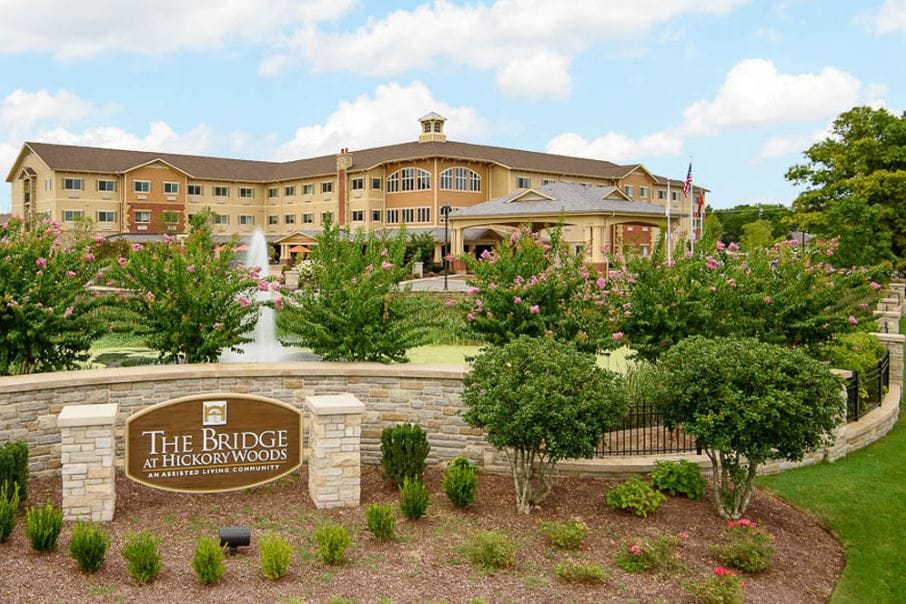 Exterior view of The Bridge at Hickory Woods facility