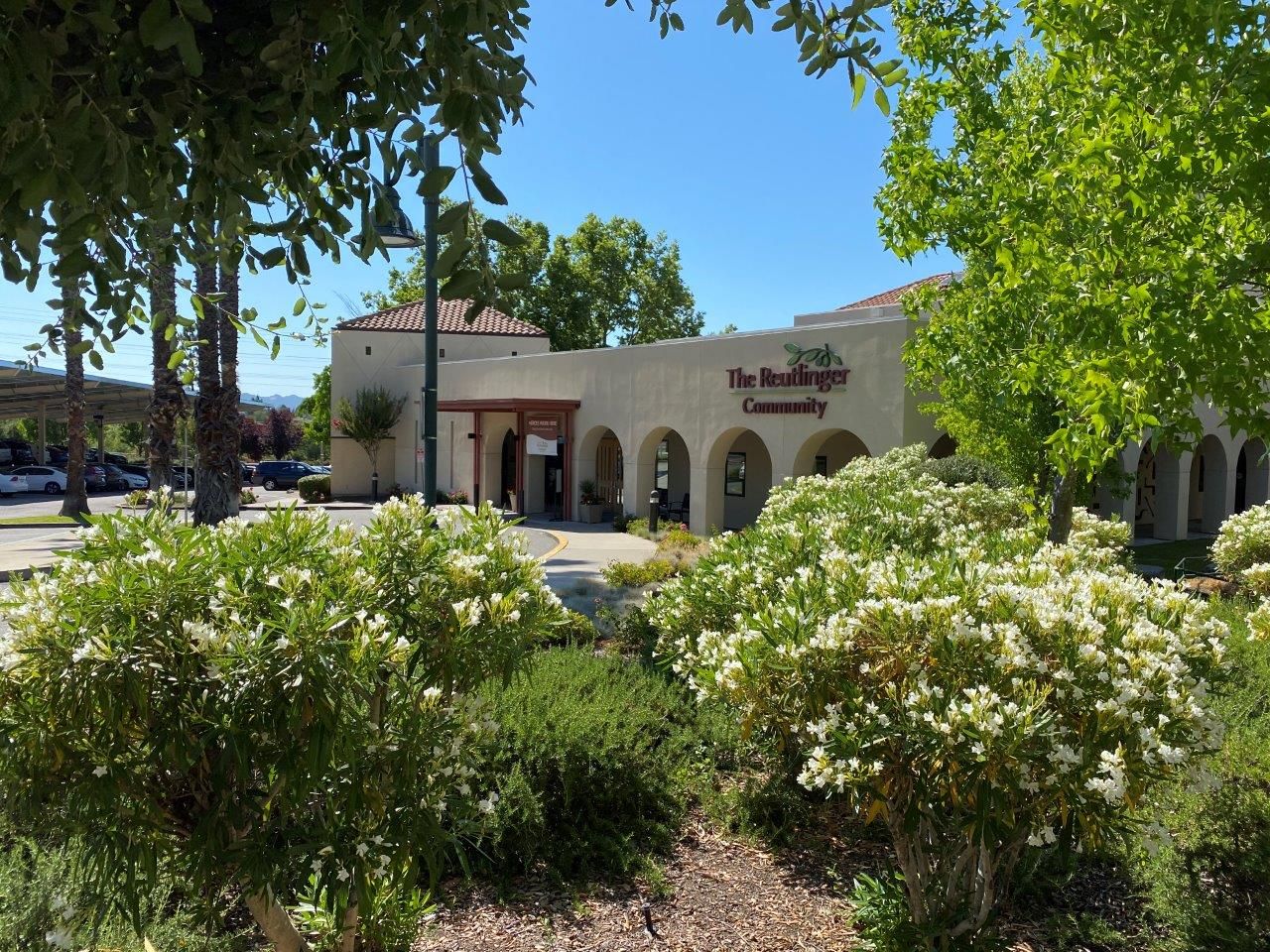 Exterior view of The Reutlinger Community entrance