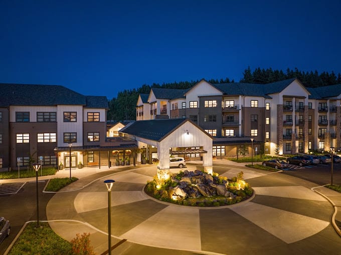 Exterior view of The Springs at Happy Valley at night