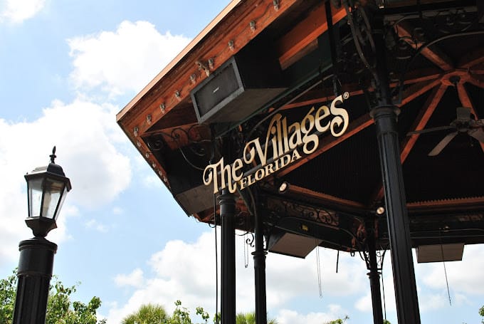 Facility logo with outdoor gazebo ambiance