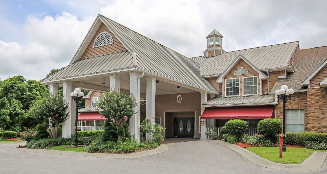 Exterior view of The Waterford at Carpenter's Creek entrance