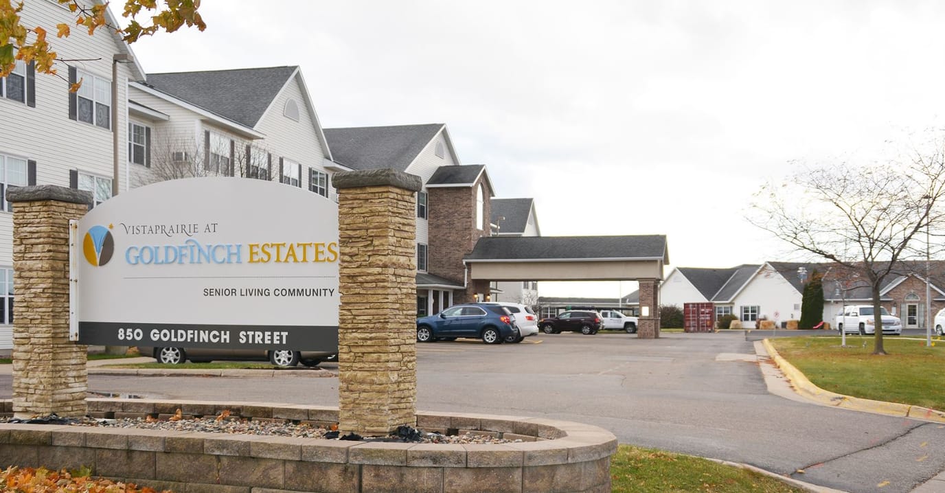 Building sign for Vista Prairie at Goldfinch Estates