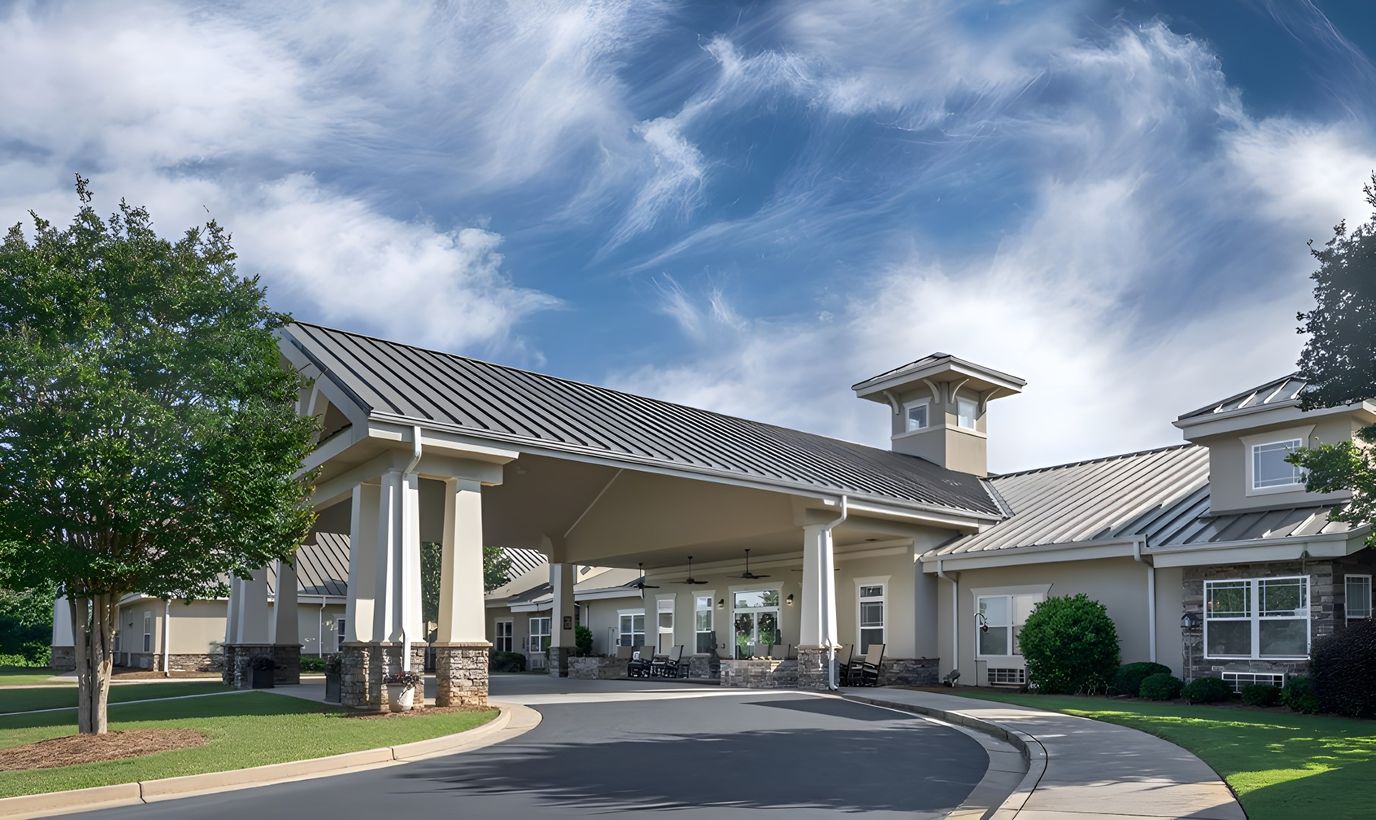 Exterior view of the assisted living facility entrance