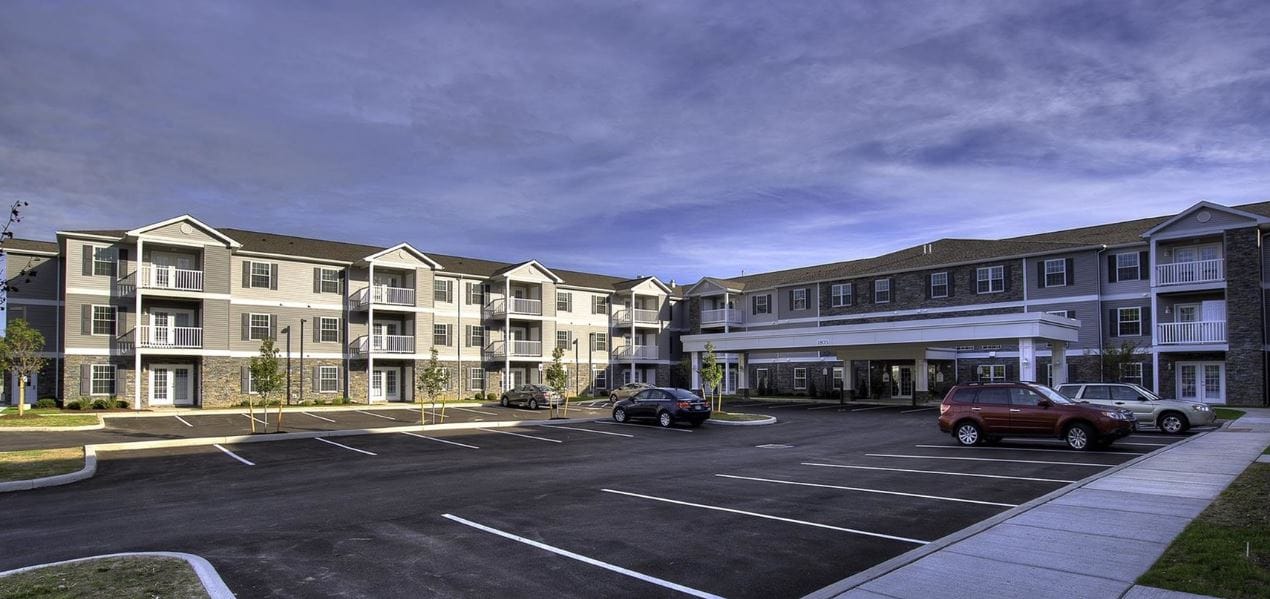Exterior view of the FayeBrooke assisted living facility
