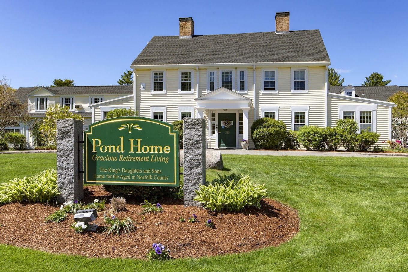 Exterior view of Pond Home retirement living facility