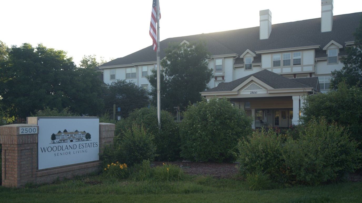 Exterior view of Woodland Estates Senior Living