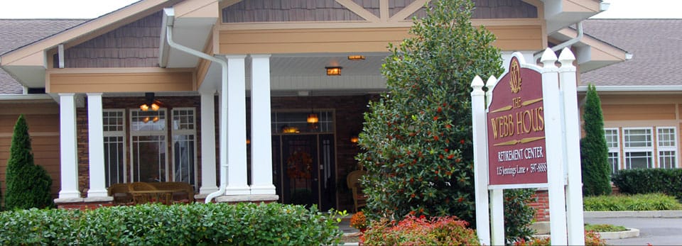 Entrance and facade of the Webb House Retirement Center