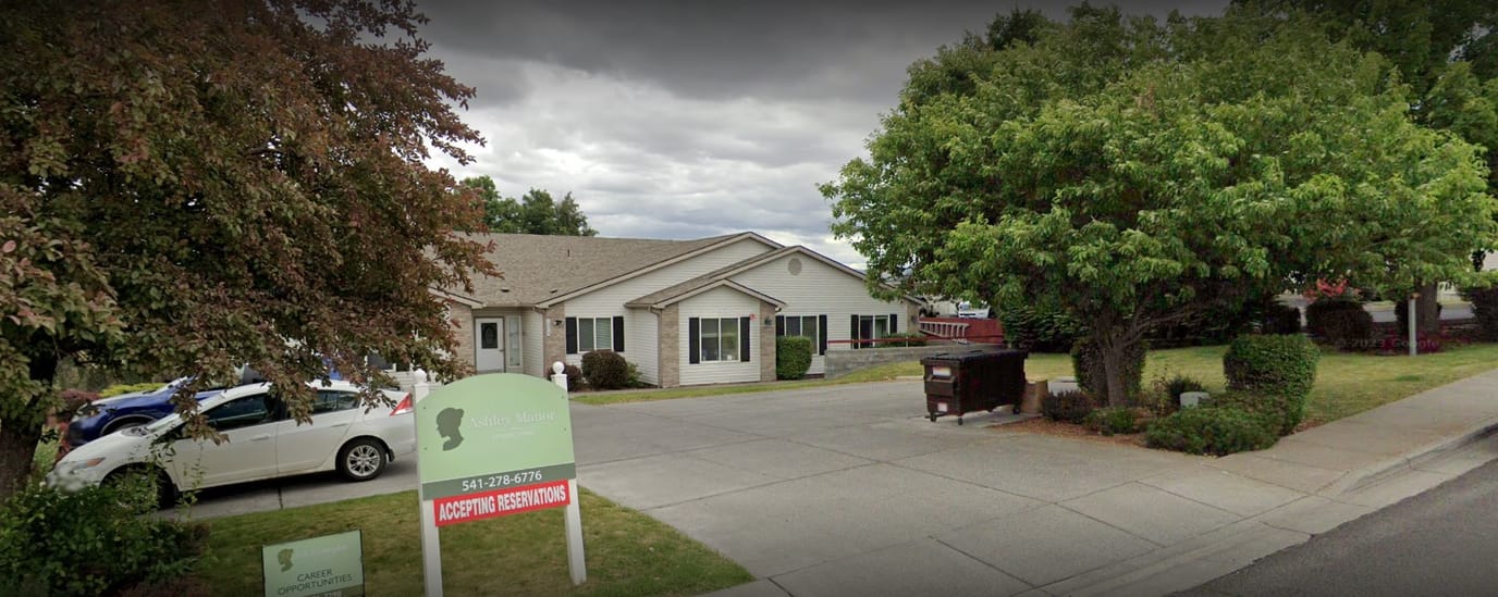 Exterior view of Ashley Manor Senior Living facility