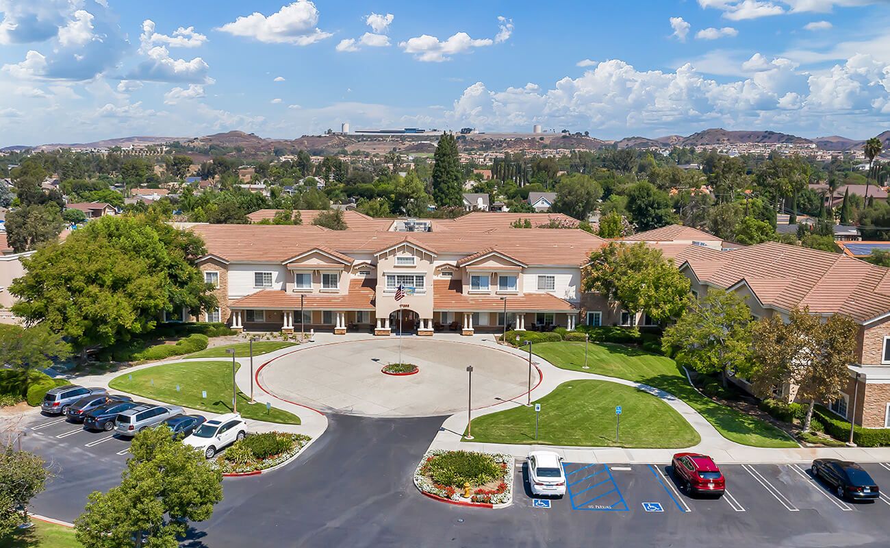 Aerial view of Bayshire Yorba Linda facility