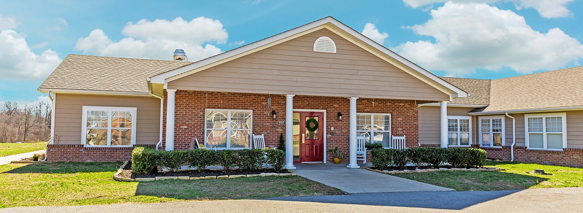 Exterior view of 'Country Place' facility entrance