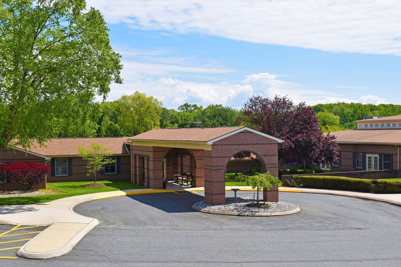Exterior view of the assisted living facility entrance