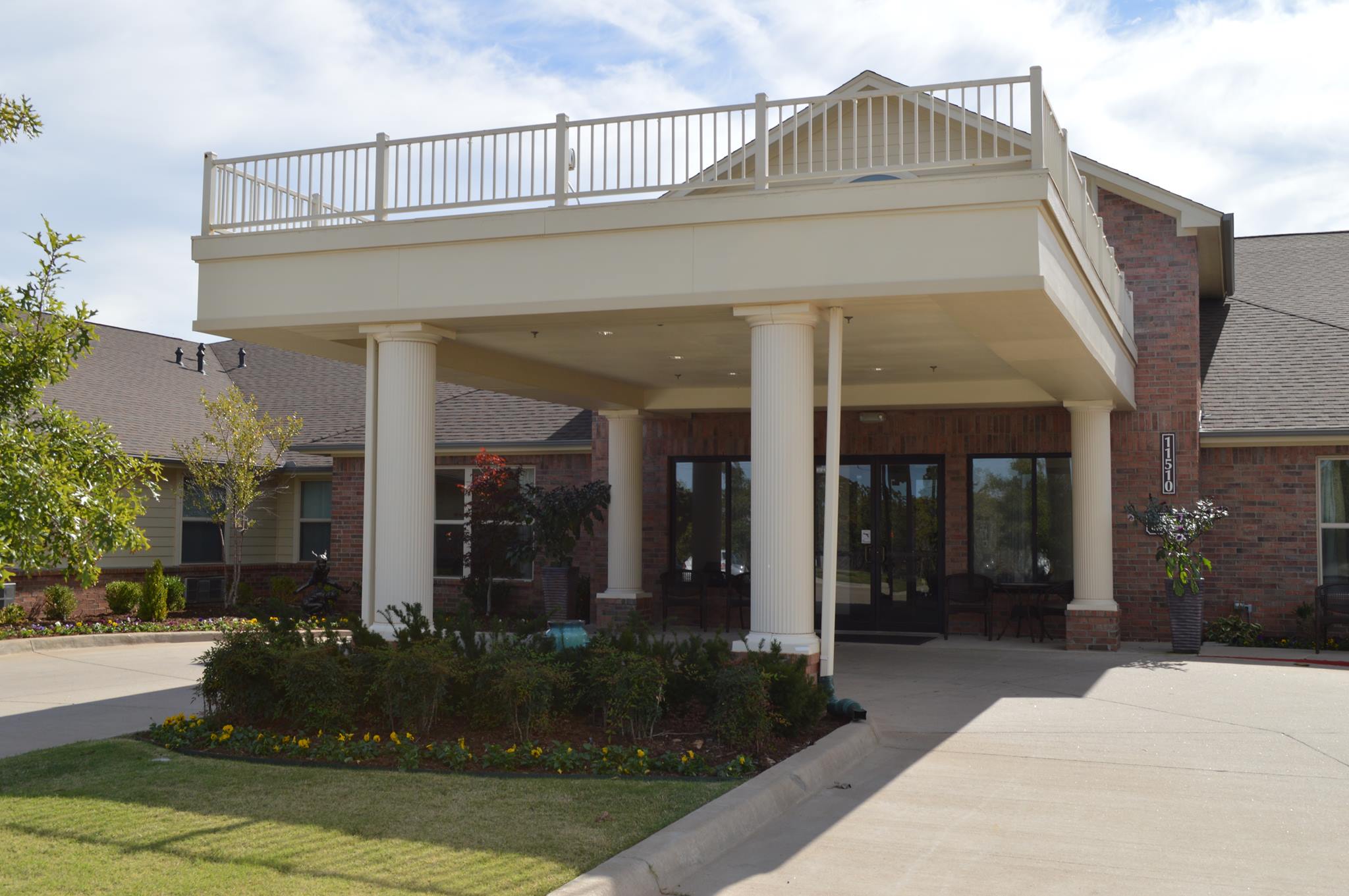 Exterior view of FountainBrook with entrance and landscaping