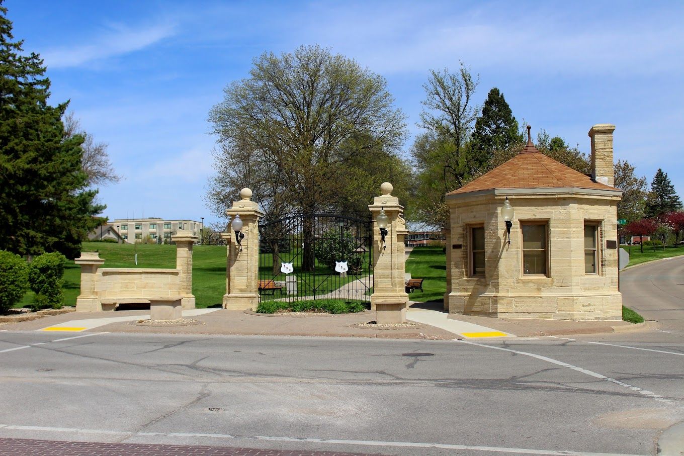 Entrance gate to Iowa Veterans Home facility
