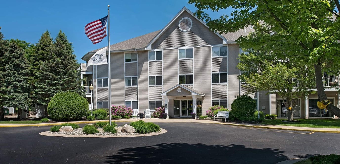 Exterior view of Baldwin House Senior Living