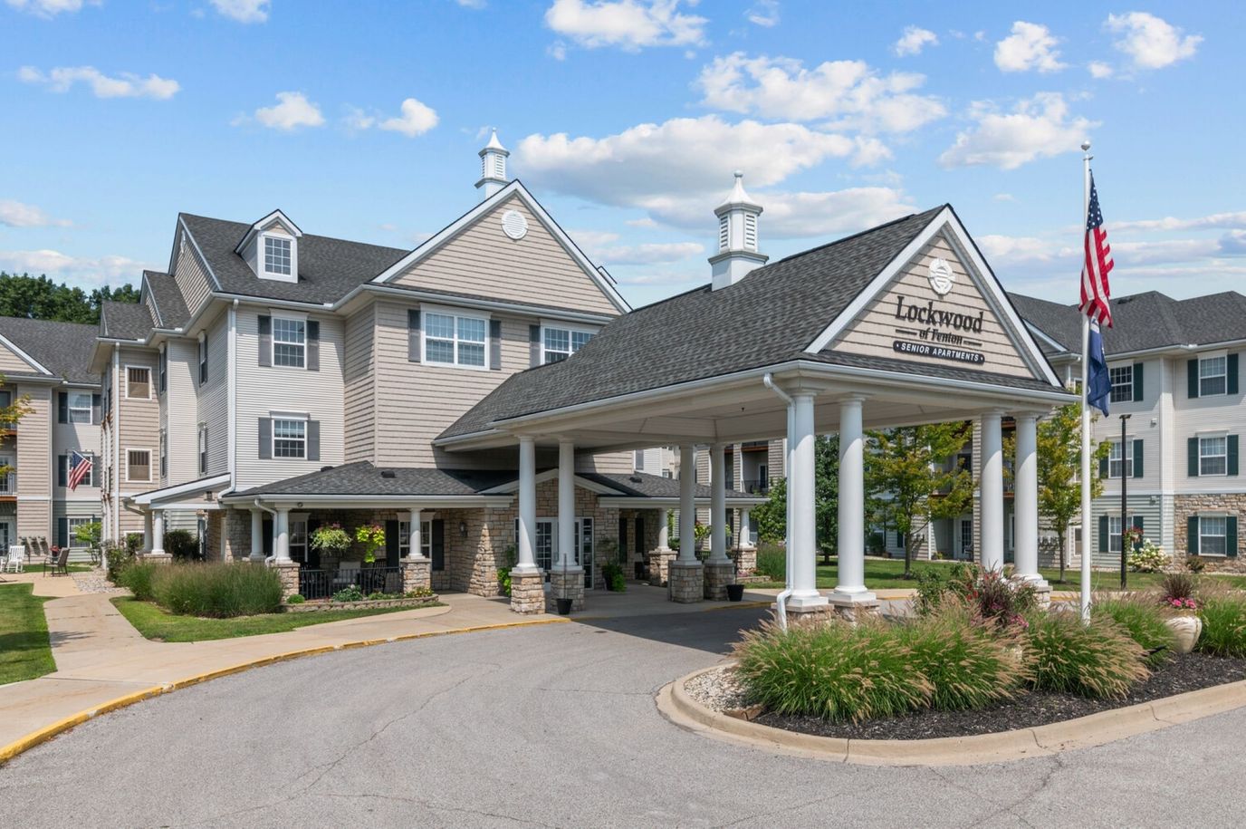 Exterior view of Lockwood of Fenton facility entrance
