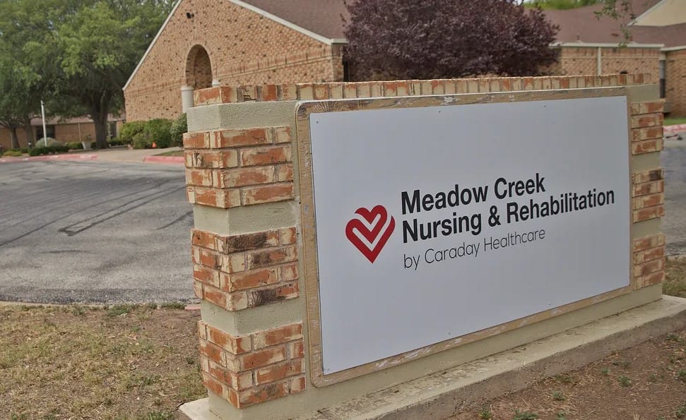 Facility signage for Meadow Creek Nursing & Rehabilitation