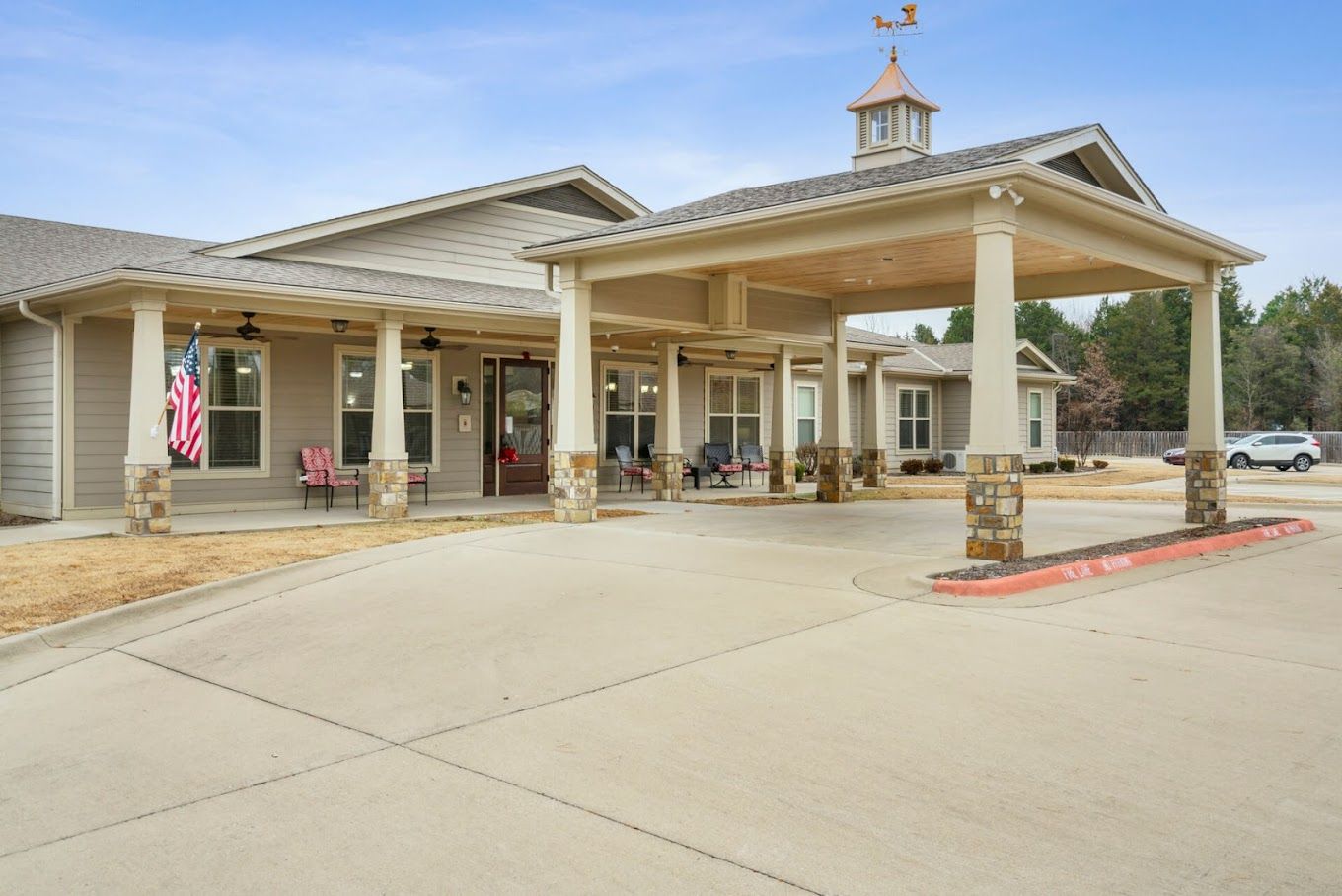 Exterior view of the StoneBridge Senior Living facility