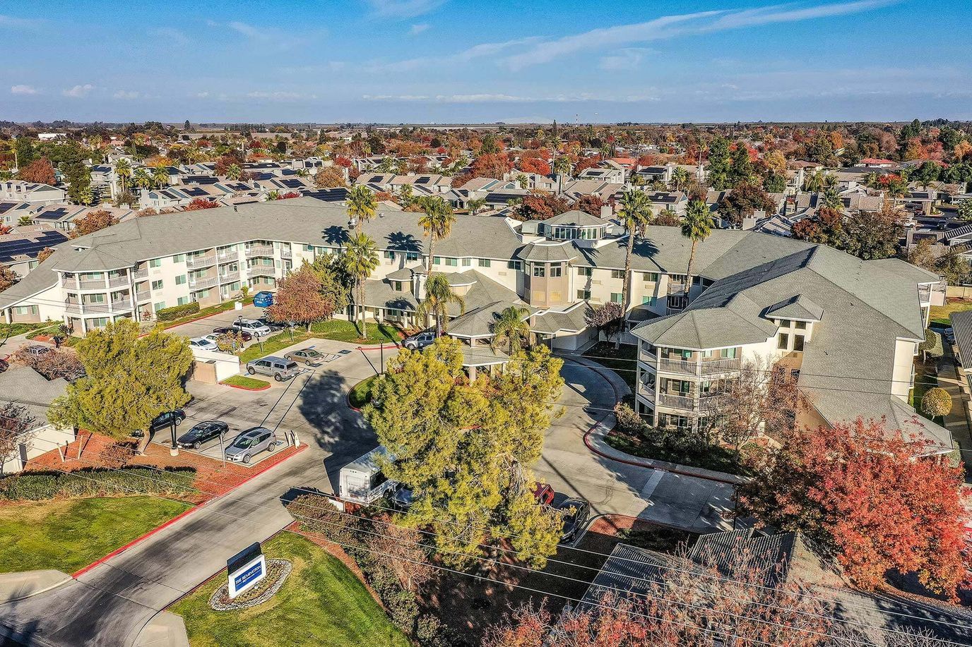 Aerial view of The Remington Senior Living campus