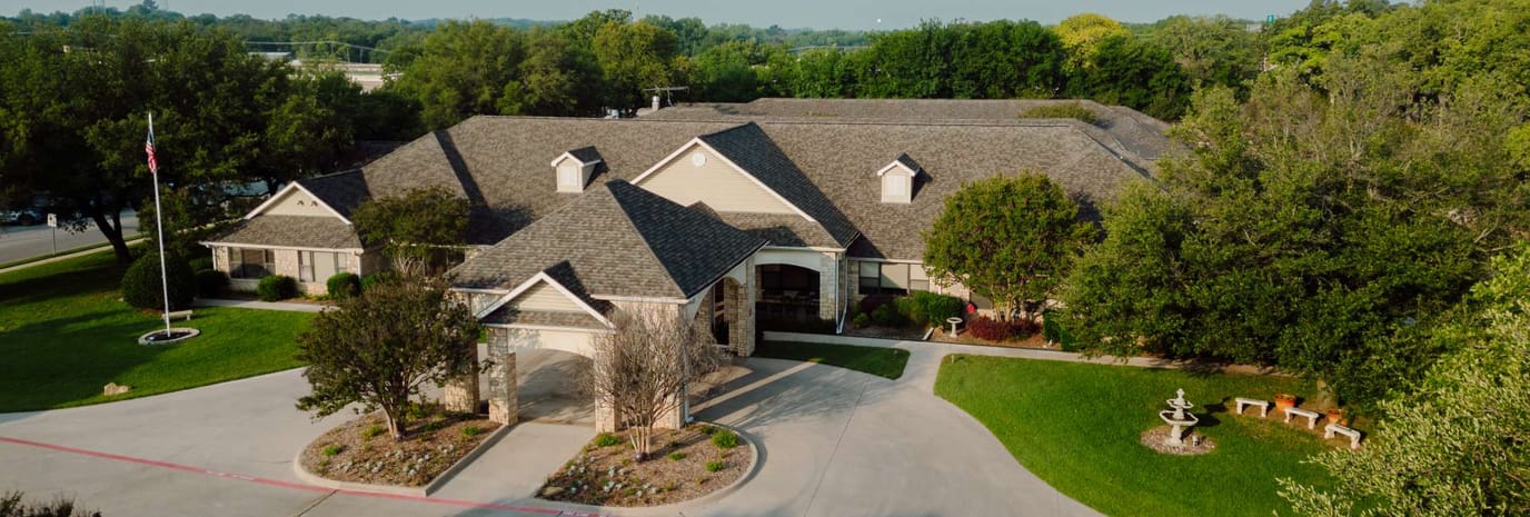 Aerial view of the Eagle Crest Villa exterior