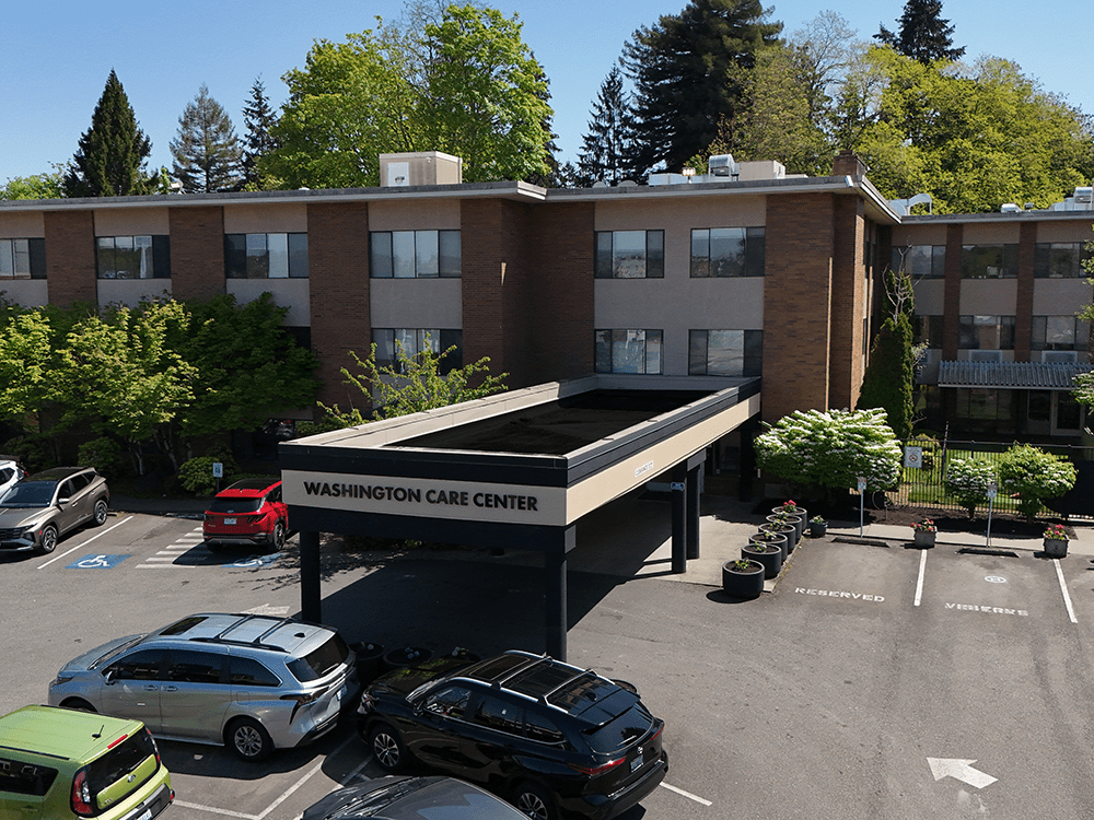 Exterior view of Washington Care Center's entrance