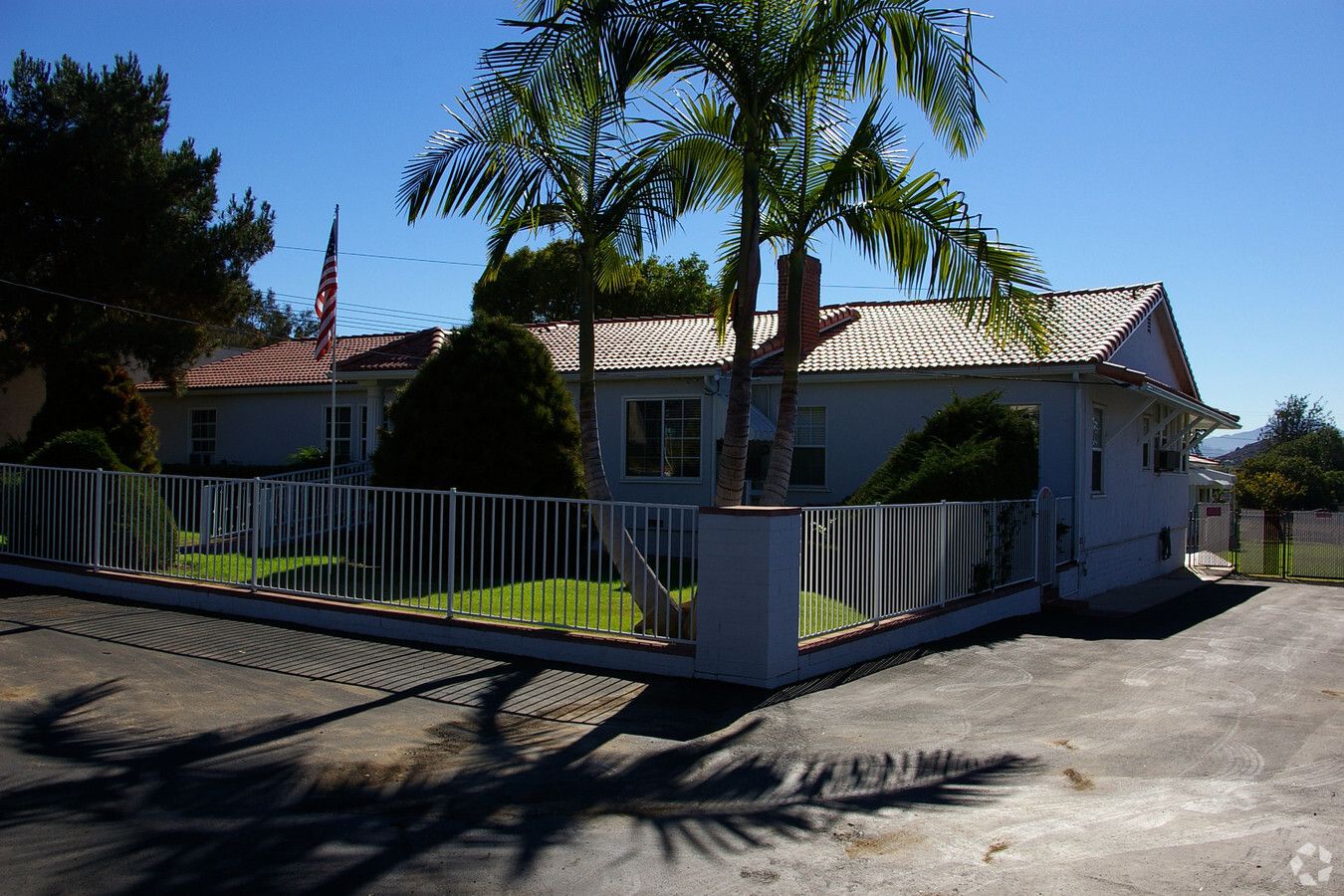 Exterior view of a single-story senior care home