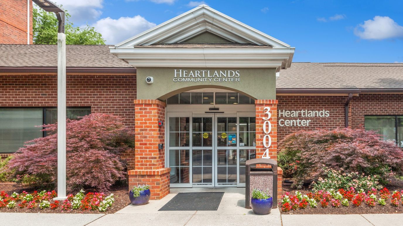 Exterior view of Heartlands Community Center entrance