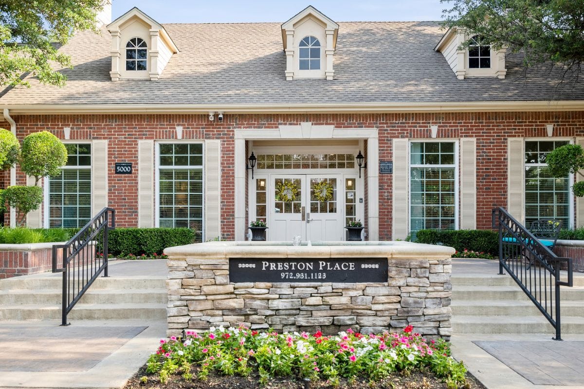 Exterior view of Preston Place facility entrance