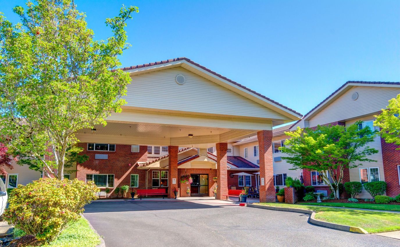 Entrance view of The Lodge at Vista View facility