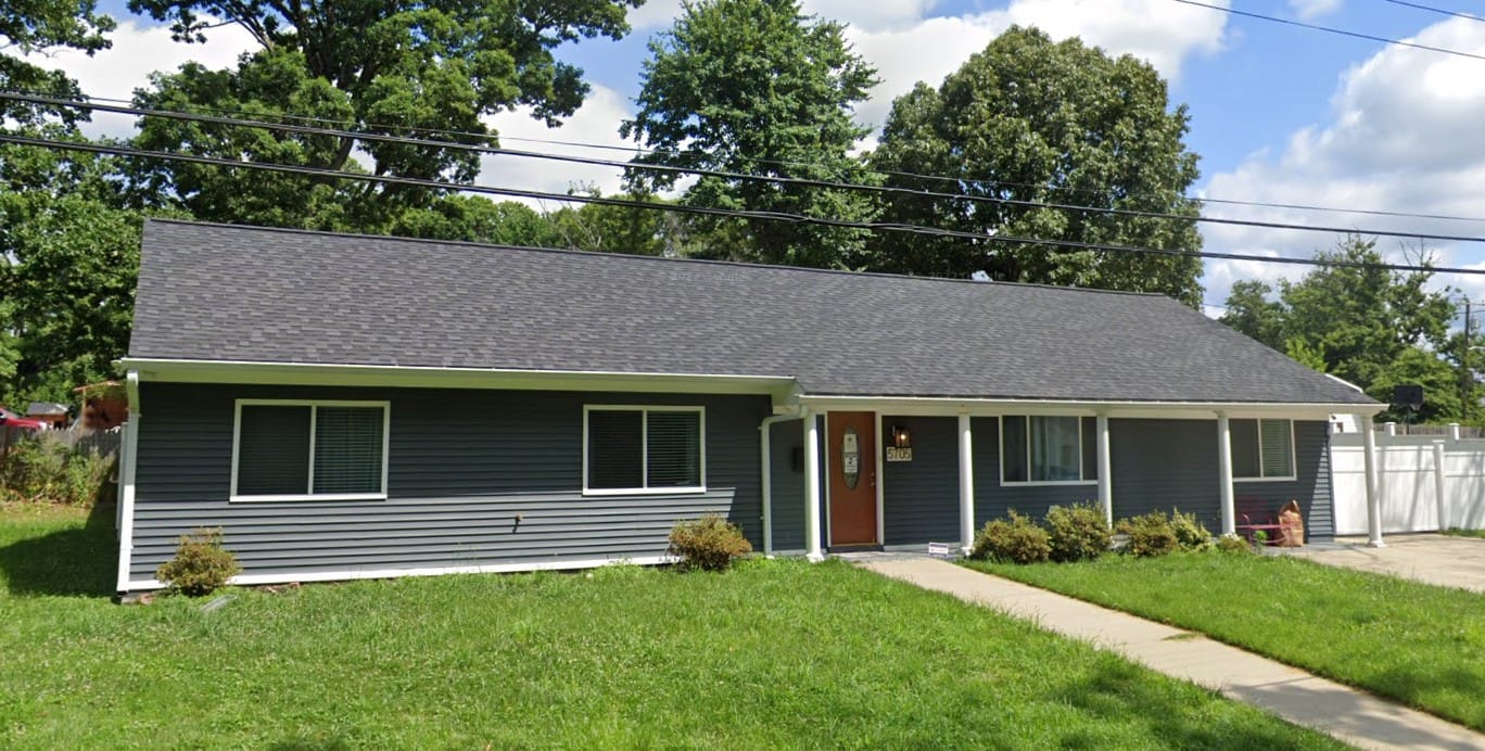 Exterior view of an assisted living facility building