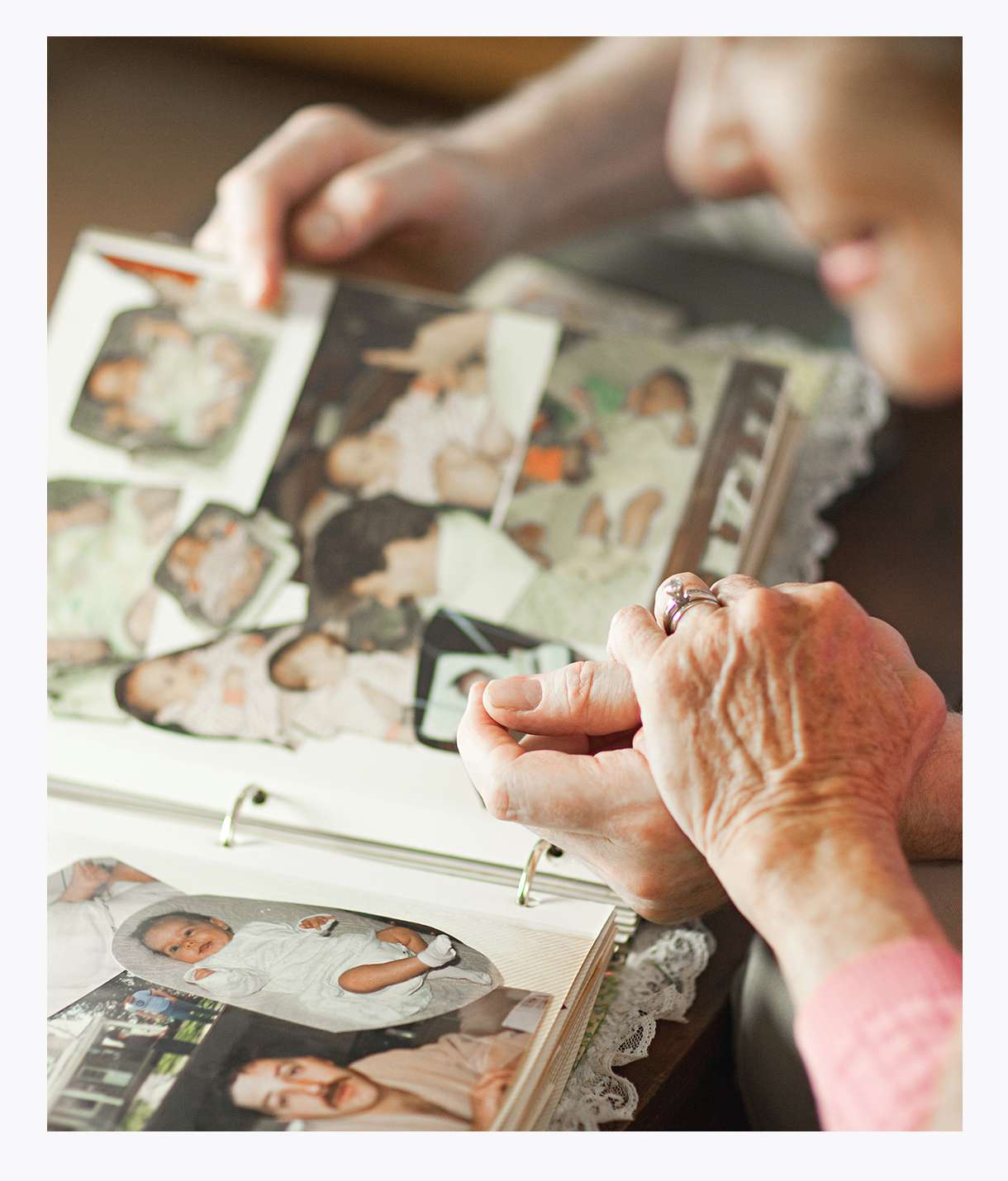 Palm Beach Hospice and Palliative Care, assisted living in West Palm Beach, FL — Elderly person reminiscing while looking at a photo album
