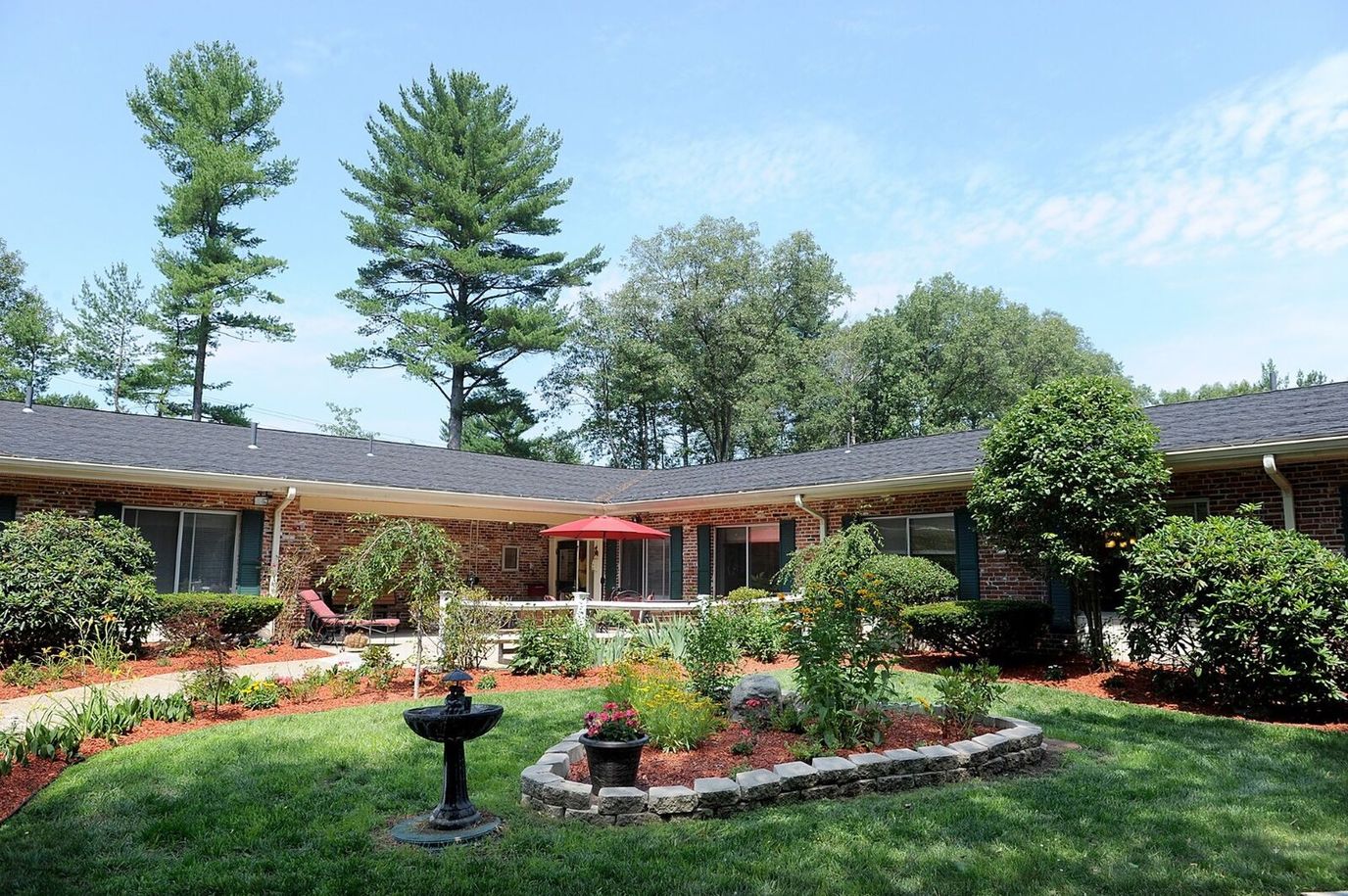 Beautifully landscaped outdoor space with gardens