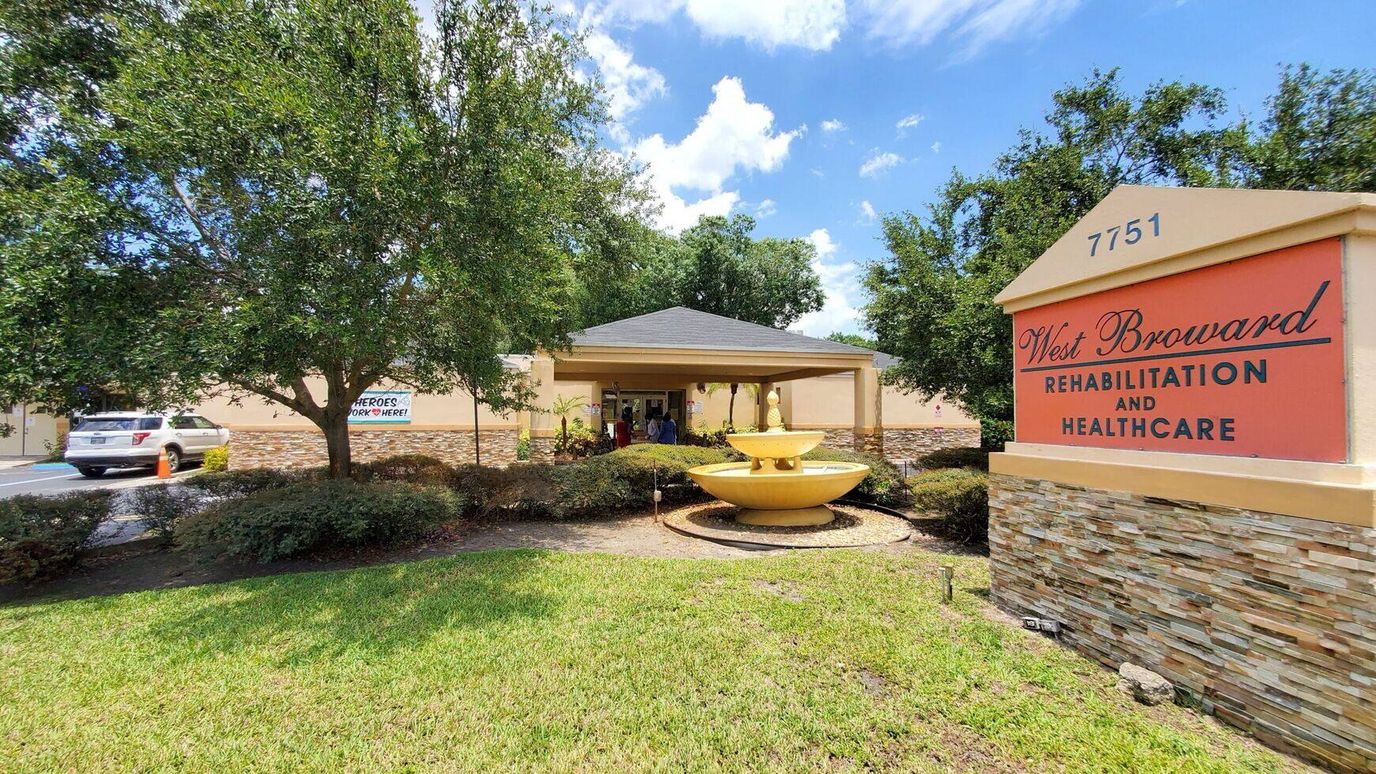 Exterior view of West Broward Rehabilitation and Healthcare center