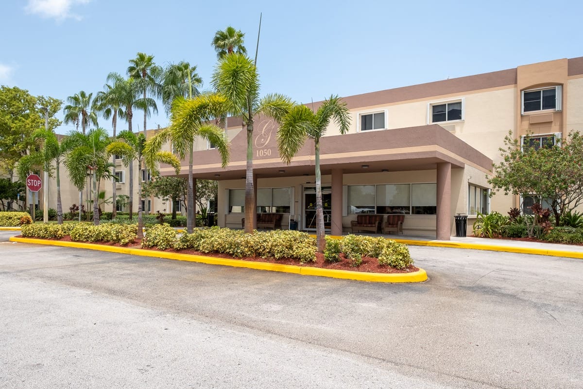 Building entrance of Grand Villa of Deerfield Beach