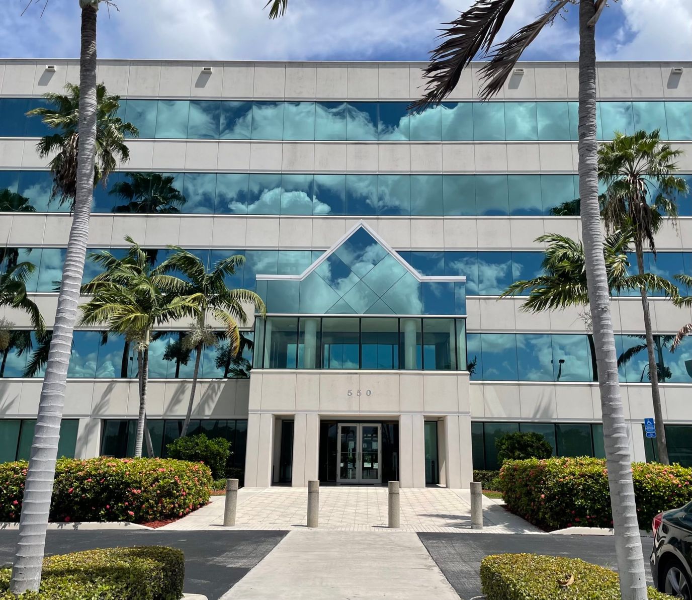 Exterior view of a modern healthcare facility