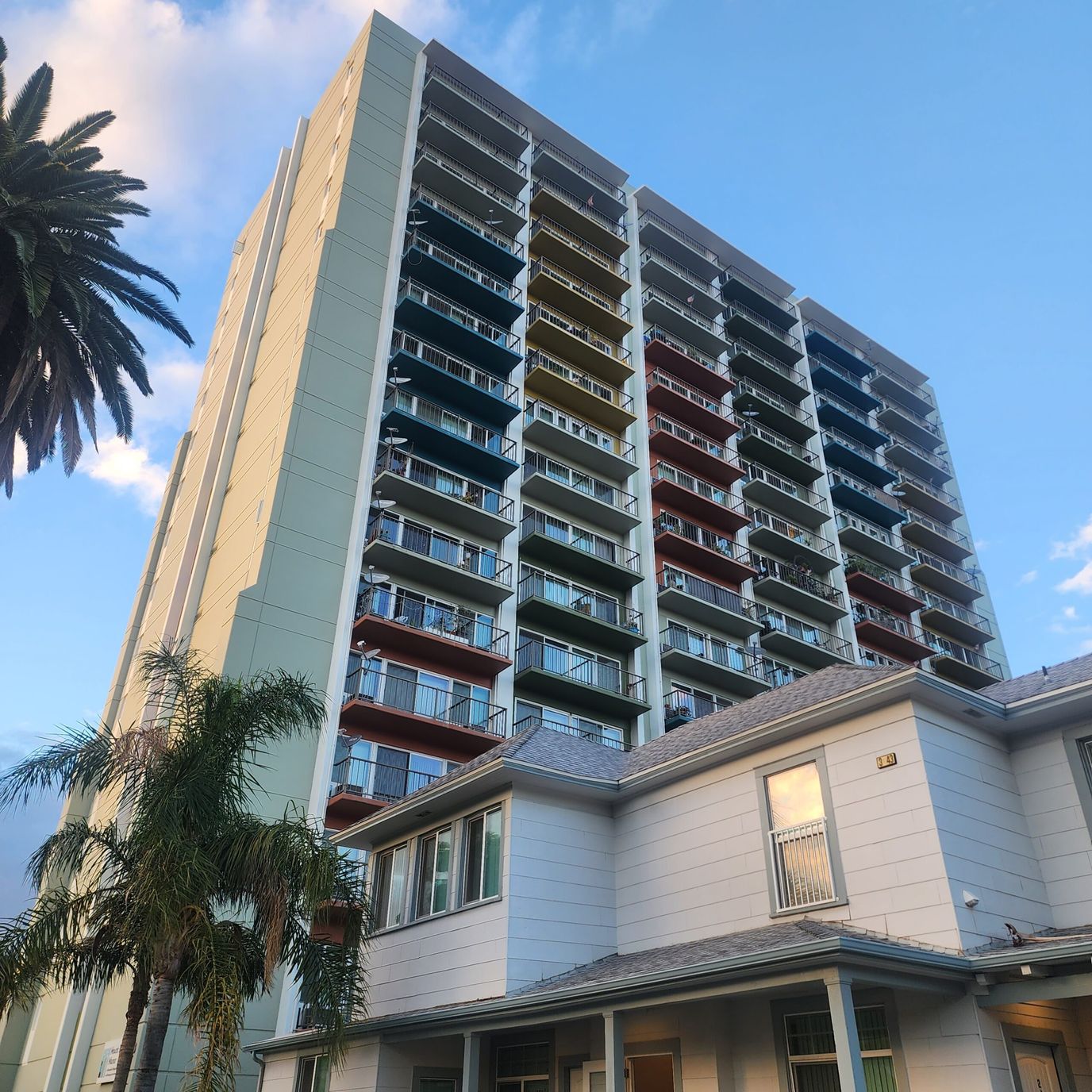 Exterior view of a senior living facility building