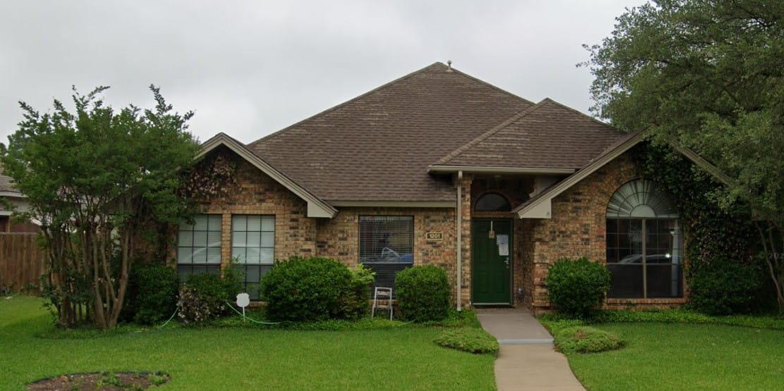 Exterior view of a single-story residential facility