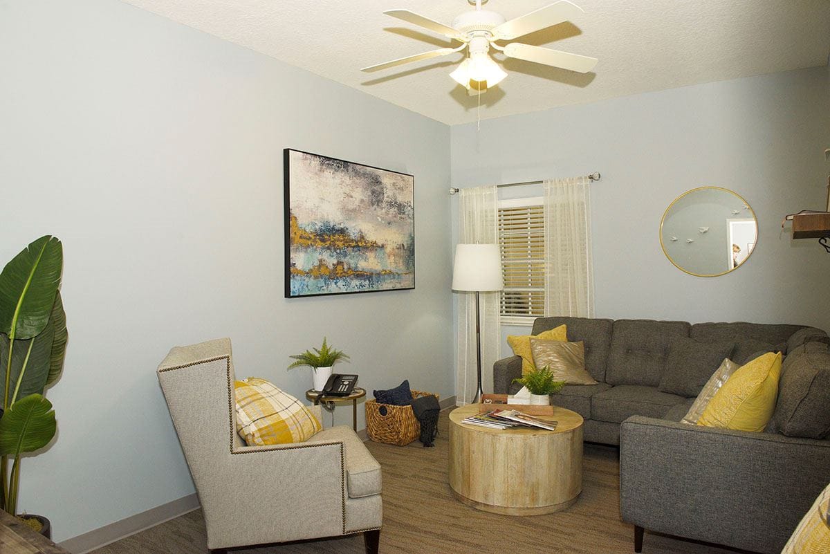 Cozy living room area with comfortable seating