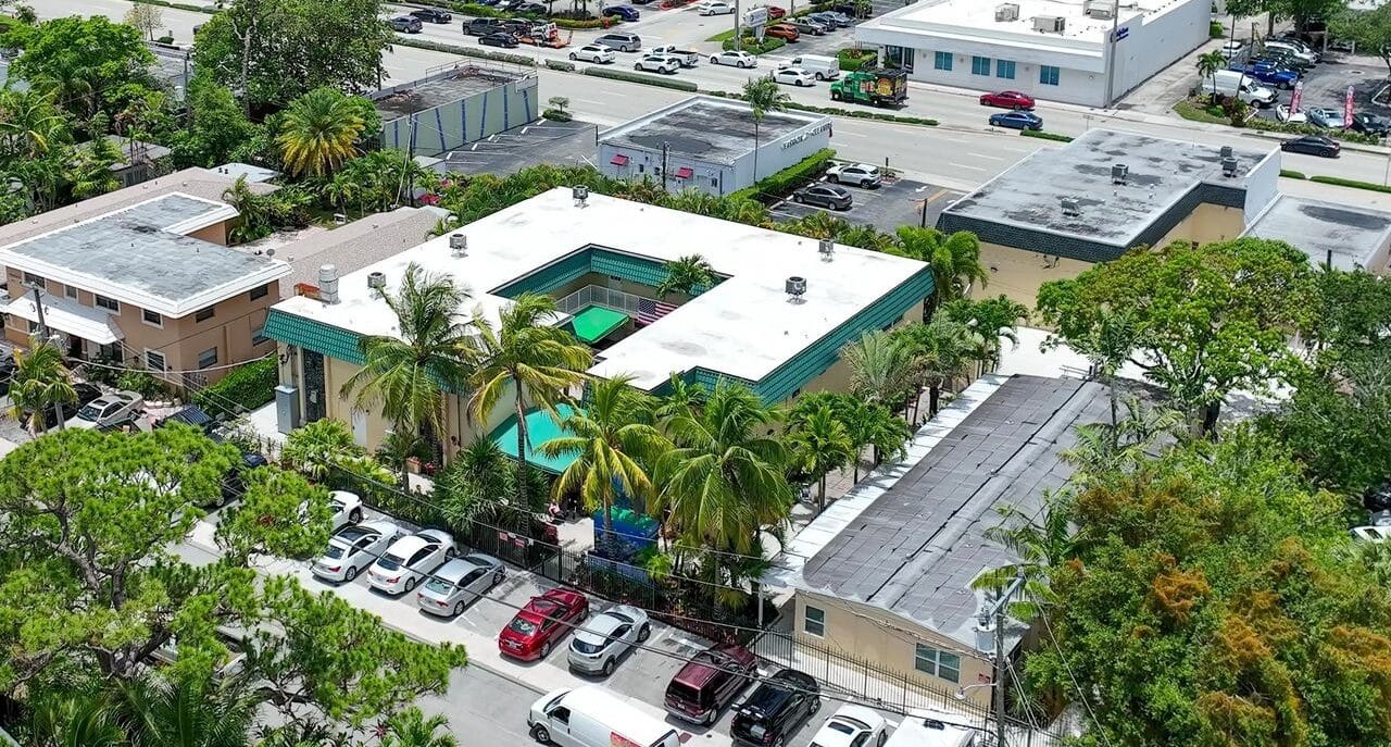 Aerial view of Villa Rio Vista with outdoor space