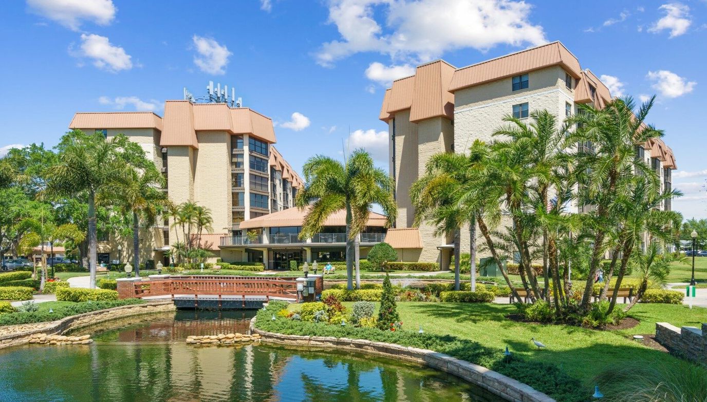 Exterior view of Freedom Square of Seminole building and gardens