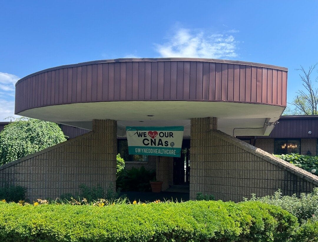 Exterior view of Gwynedd Healthcare Center entrance