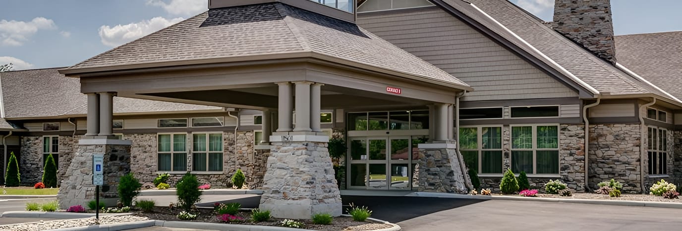The entrance of Sanctuary Pointe Nursing & Rehab Center